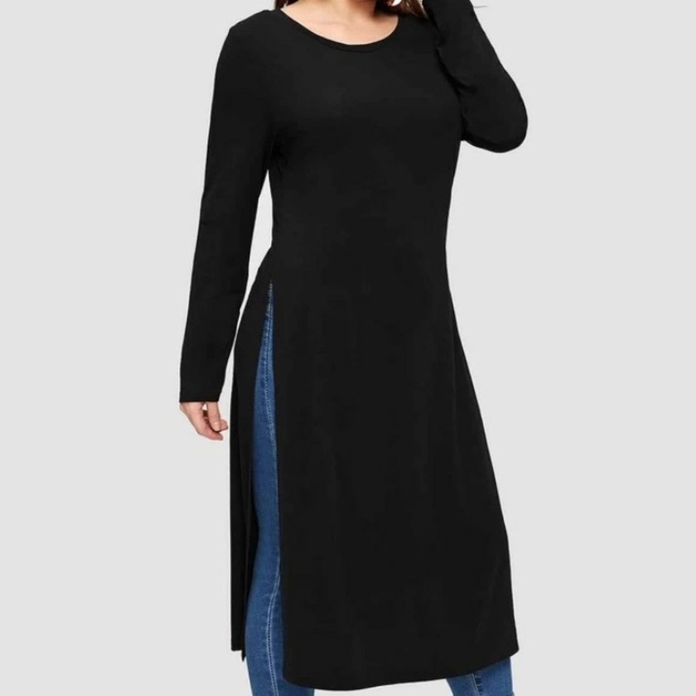Split Side Solid Tee